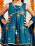 Girl's' Turquoise Blue Kurta Palazzo Set